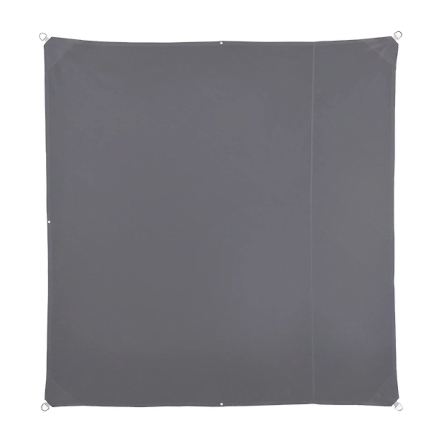 Relaxdays Sonnensegel Quadrat Polyester Grau UV-Schutz 2 m x 2 m