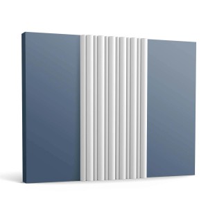 Weißes ORAC DECOR 3D Wandpaneel WX211-2600 als Akustikpaneel und Wandvertäfelung.