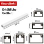 Floordirekt Kabelkanal Oskar Kabelleiste Selbstklebend 10 x 1 m Weiß 15 x 10 mm_3
