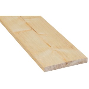 Gehobeltes Fichte/Tanne Glattkantbrett, 18x145x2400 mm, ideal für Möbelbau und Wandverkleidung.