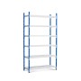 PROREGAL Fachbodenregal Maximus mit 6 Ebenen, blau-grau, Fachlast 136kg.