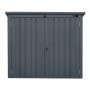 Axi Gartenschrank Oscar, anthrazitfarbene Mülltonnenbox für 2 Tonnen à 240L, Metall.