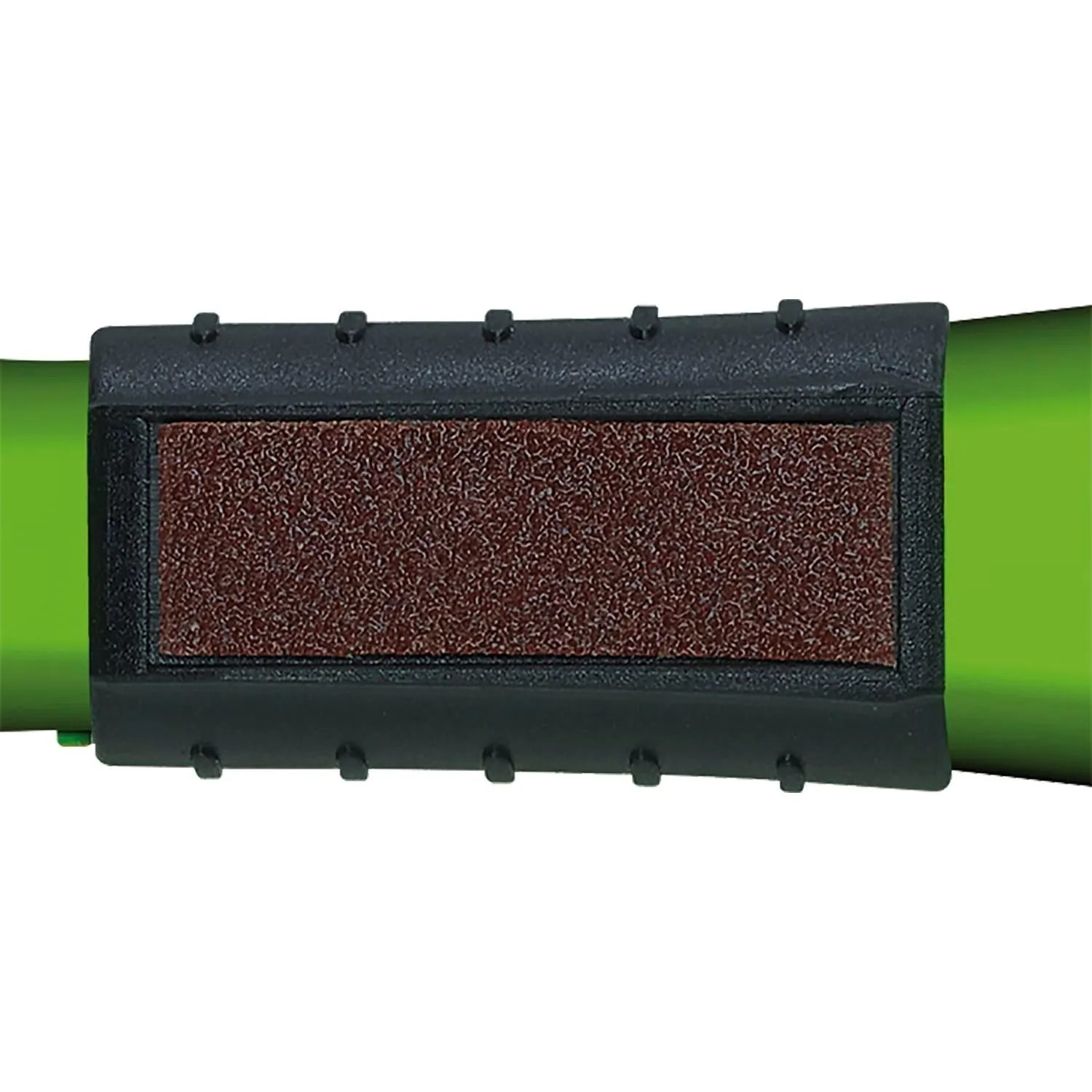 Integrierter Minenschärfer des Pica Big Dry Zimmermannsbleistifts, schwarz mit brauner Schleiffläche für Graphitminen.