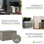 Juskys Polyrattan Auflagenbox Ikaria, grau meliert, für Gartenmöbel & Auflagen.