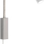 Nickelfarbene LED-Wandlampe River von Fischer & Honsel mit flexiblem Arm, ideal als Leselampe.