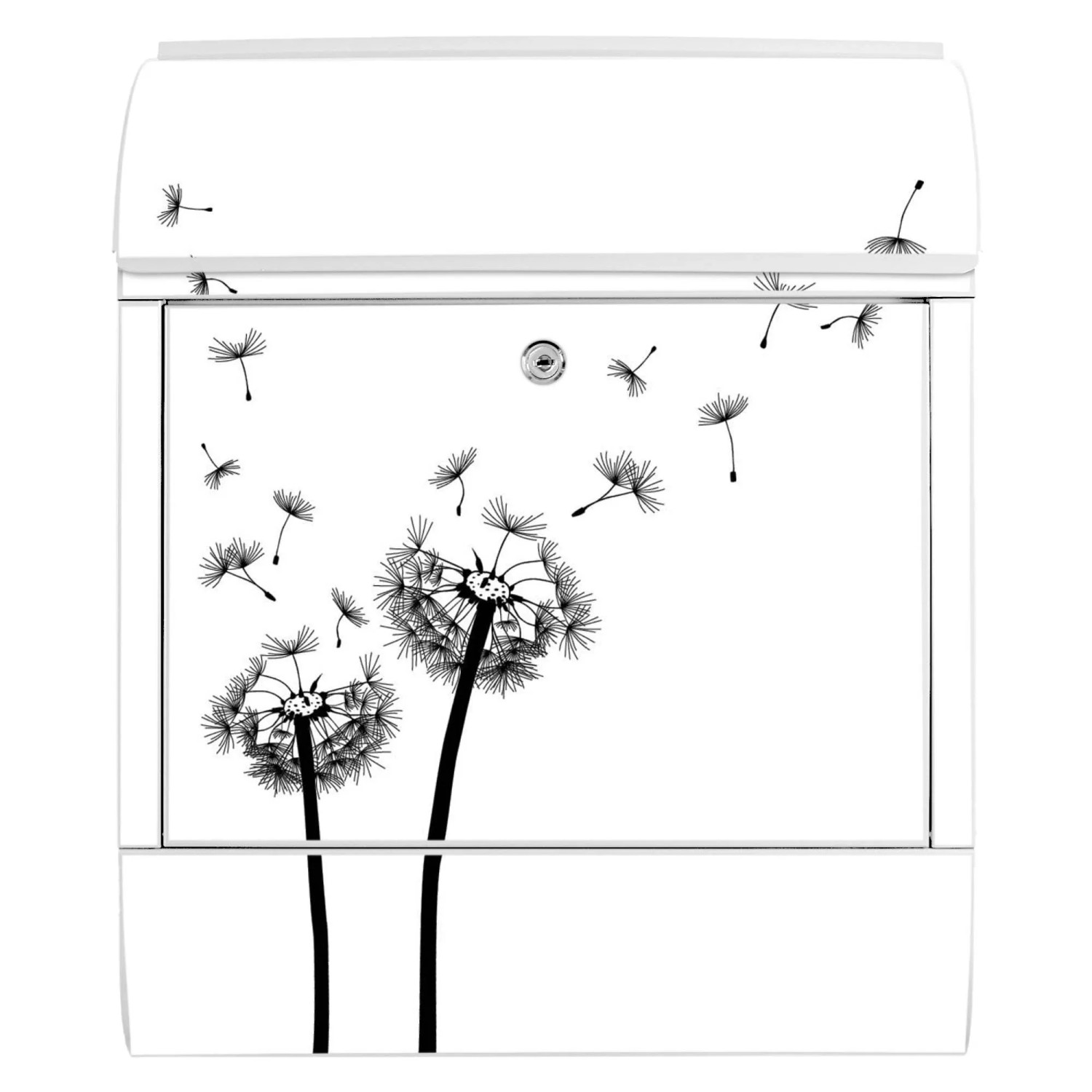 Großer Stahl Briefkasten Motiv Pusteblume | Banjado