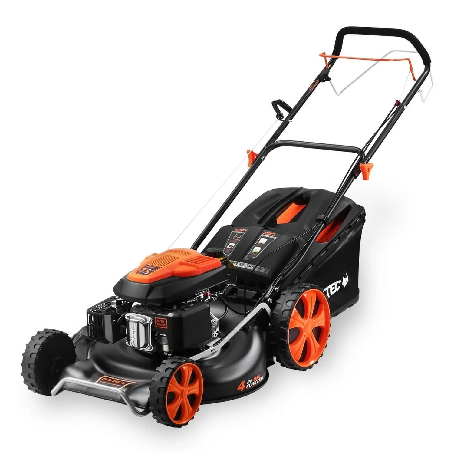 Fuxtec Benzin Rasenmäher Fx-RM5396 5, 3 Ps 53cm Schnittbreite 70 L Fangkorb 4in1 Funktion Auto-Choke