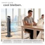 Tectake Turmventilator Oszillierend 3 Modi und 3 Geschwindigkeitsstufen 31 x 31 x 90 cm Anthrazit_4