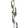 Silberfarbener DELUKE Gartenstecker Basel aus Edelstahl, 140cm hoch. Gartendeko für den Außenbereich.