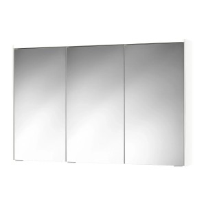 Weißer Sieper Spiegelschrank SPS-KHX 120, 120 cm breit, mit drei Spiegeltüren für Bad oder Gäste-WC.