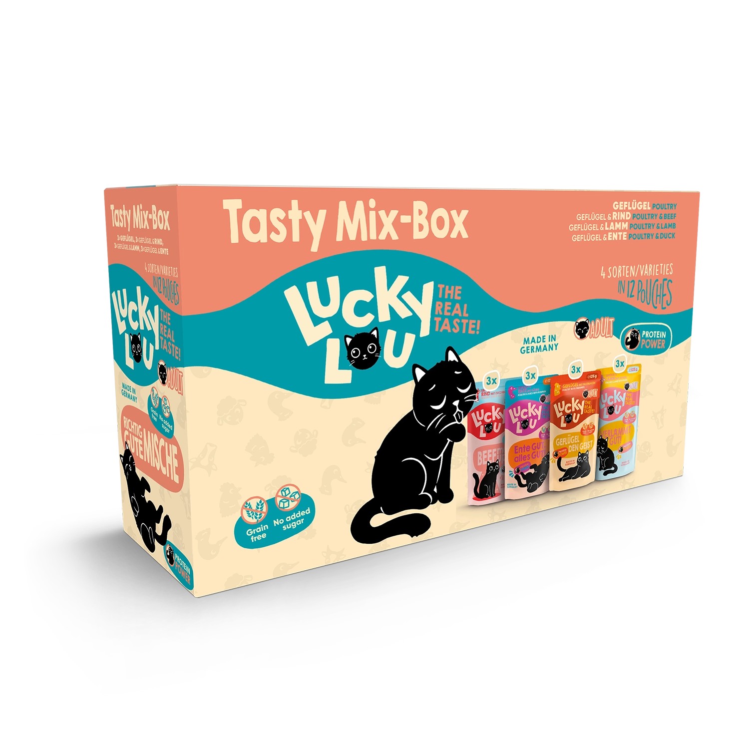 Lucky Lou Katzen-Nassfutter Lifestage Adult Tasty-Mix 12 x 125 g