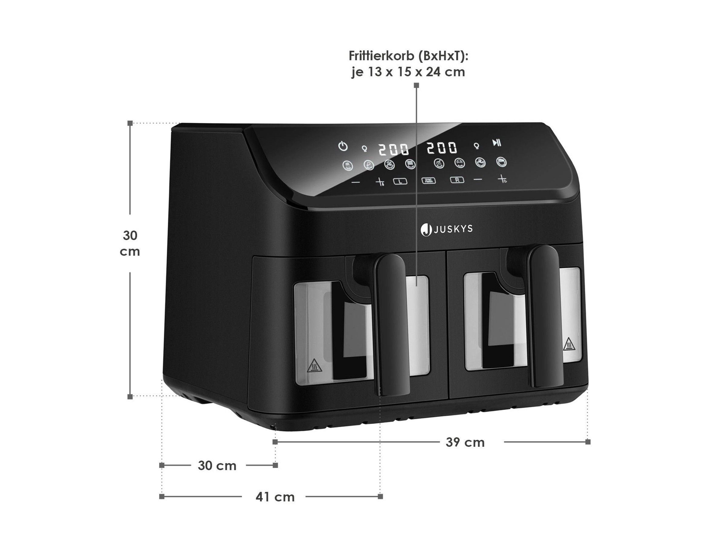 Friteuse à Air 2 Tiroirs 9L - ICEAGLE - Friteuse Snas Huile Avec
