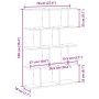 vidaXL Würfelregal 12 Fächer Weiß Holzwerkstoff 860013_10