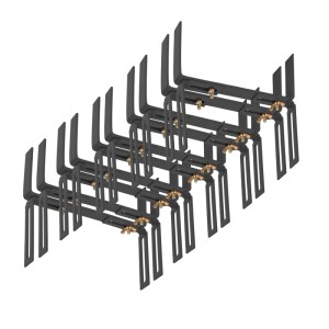 BigDean 10 Stück Blumenkastenhalter Anthrazit Standard H Form Kasten Halter Balkonkastenhalter