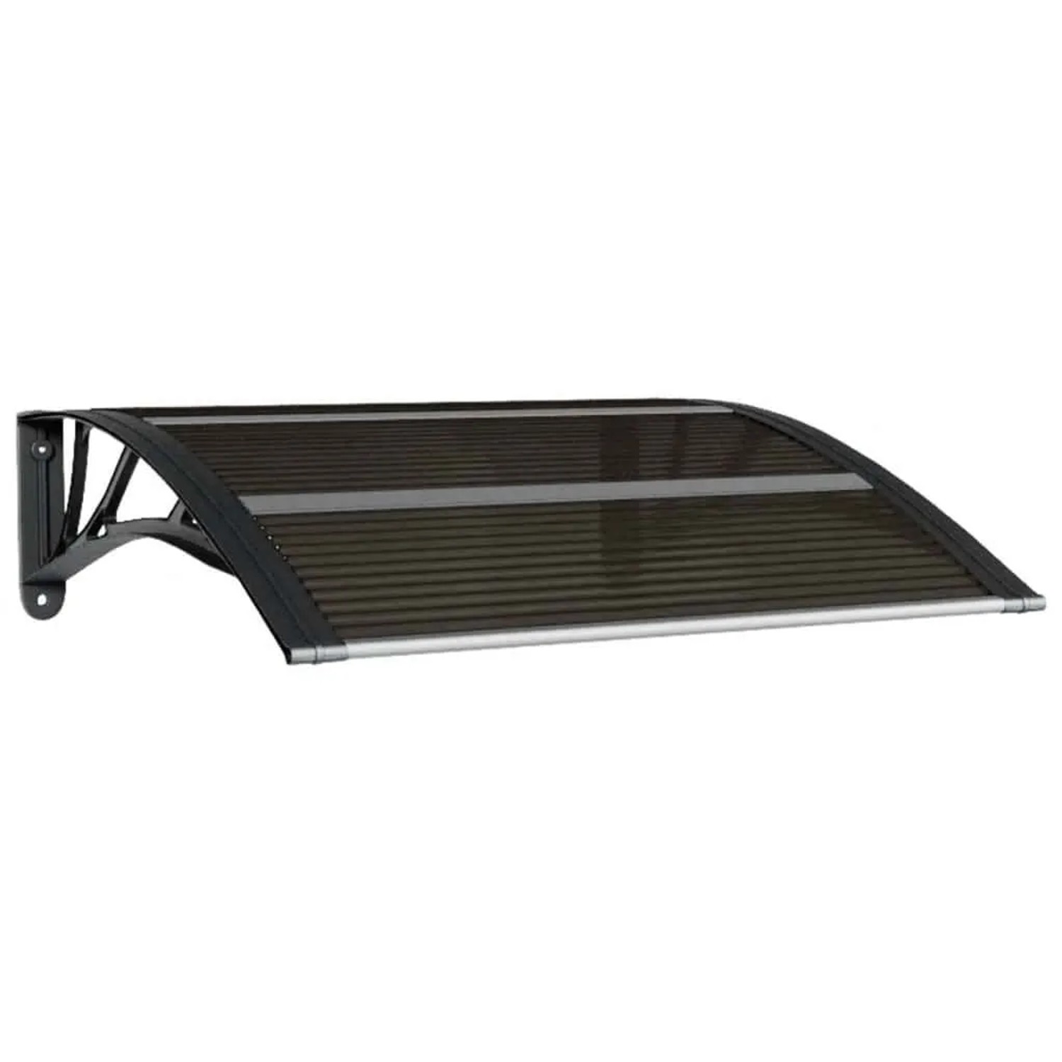 vidaXL Türvordach Schwarz 80x75 cm Polycarbonat 153587