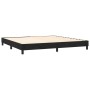 Schwarzes vidaXL Boxspringbett 200x200 cm mit Lattenrost. Bettrahmen aus Samt.