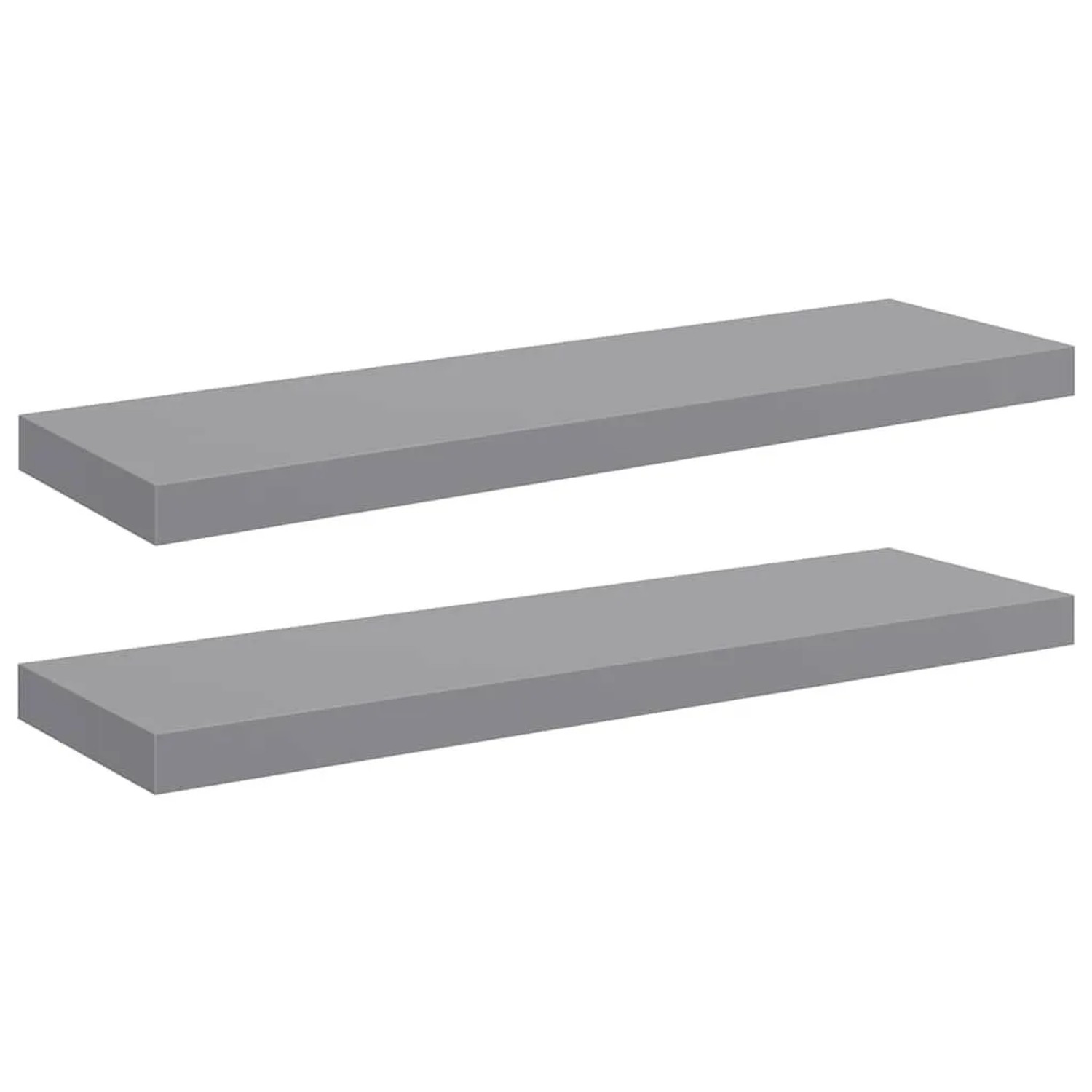 vidaXL Schweberegale 2 Stk Grau 80x23,5x3,8 cm MDF 323857