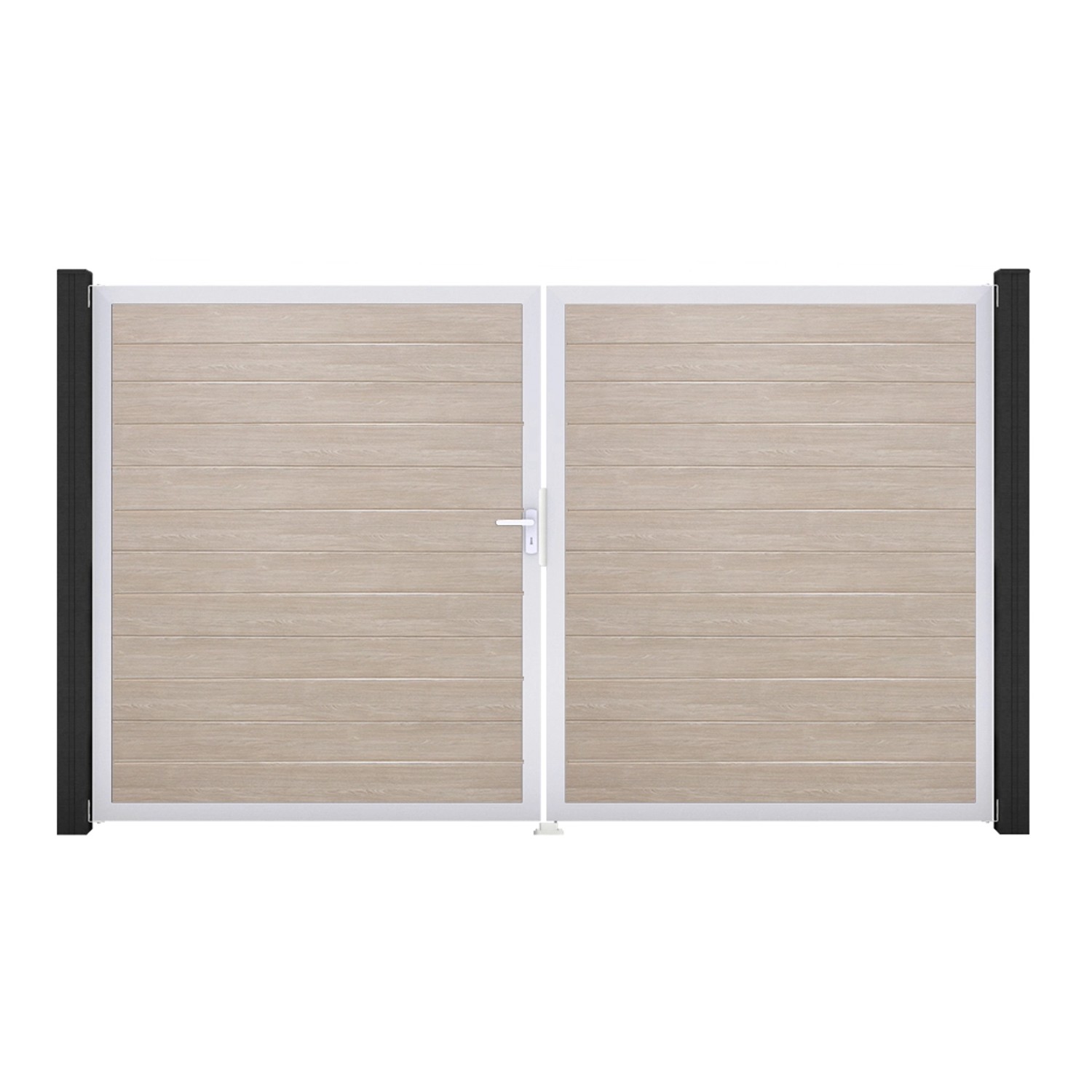 GroJa Tor 2-flg. Basicline Schmal Sheffield Oak EV1 306 cm x 180 cm DIN Lin günstig online kaufen