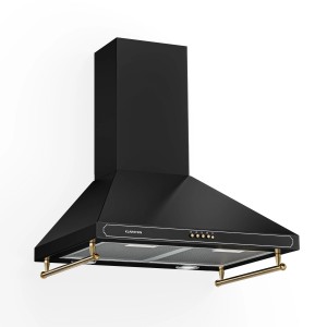 Klarstein Victoria Dunstabzugshaube 60cm Retro-Design 644,5m³/h 2 LED-Lampen Schwarz