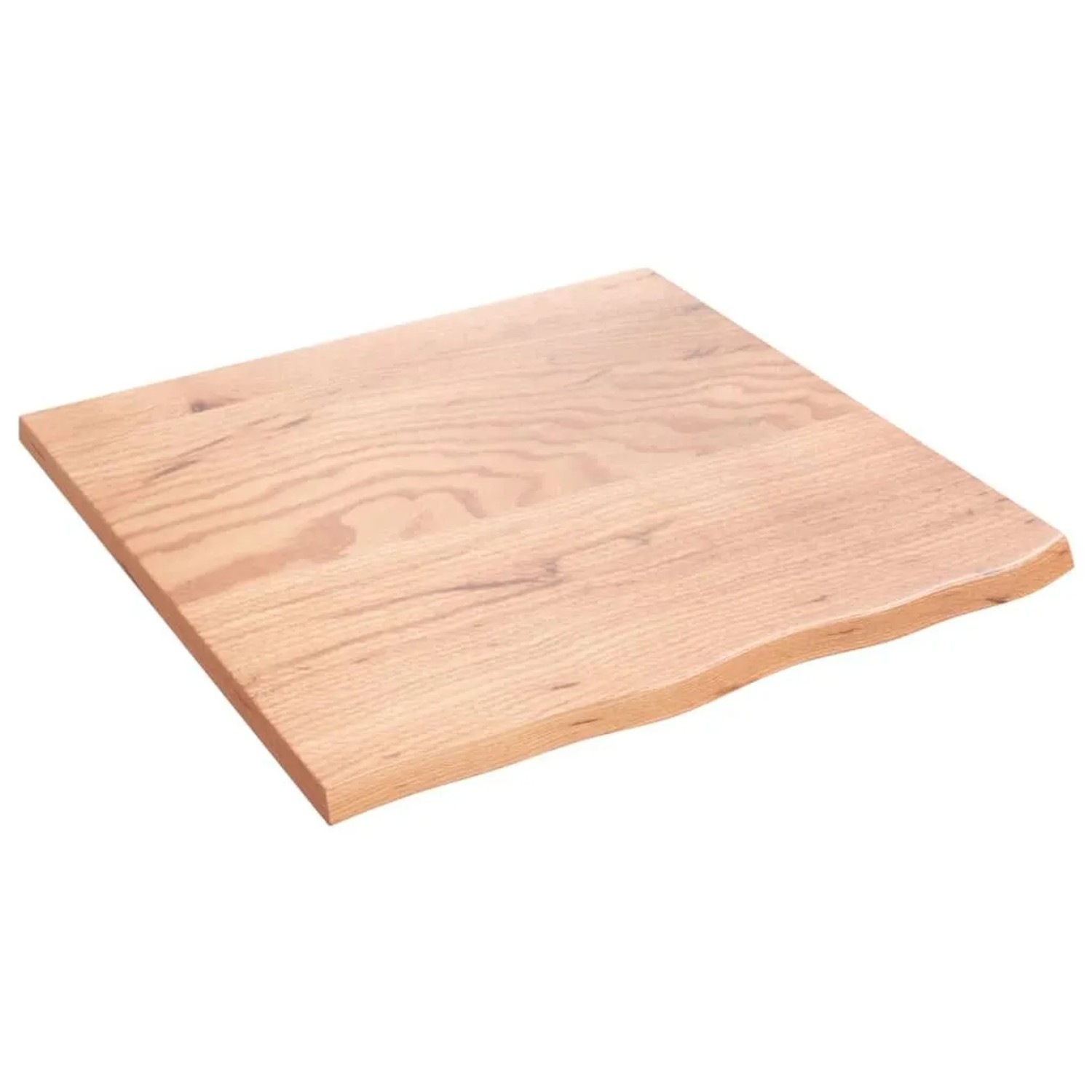 vidaXL Tischplatte Hellbraun 60x60x2 cm Massivholz Eiche Behandelt 3156350