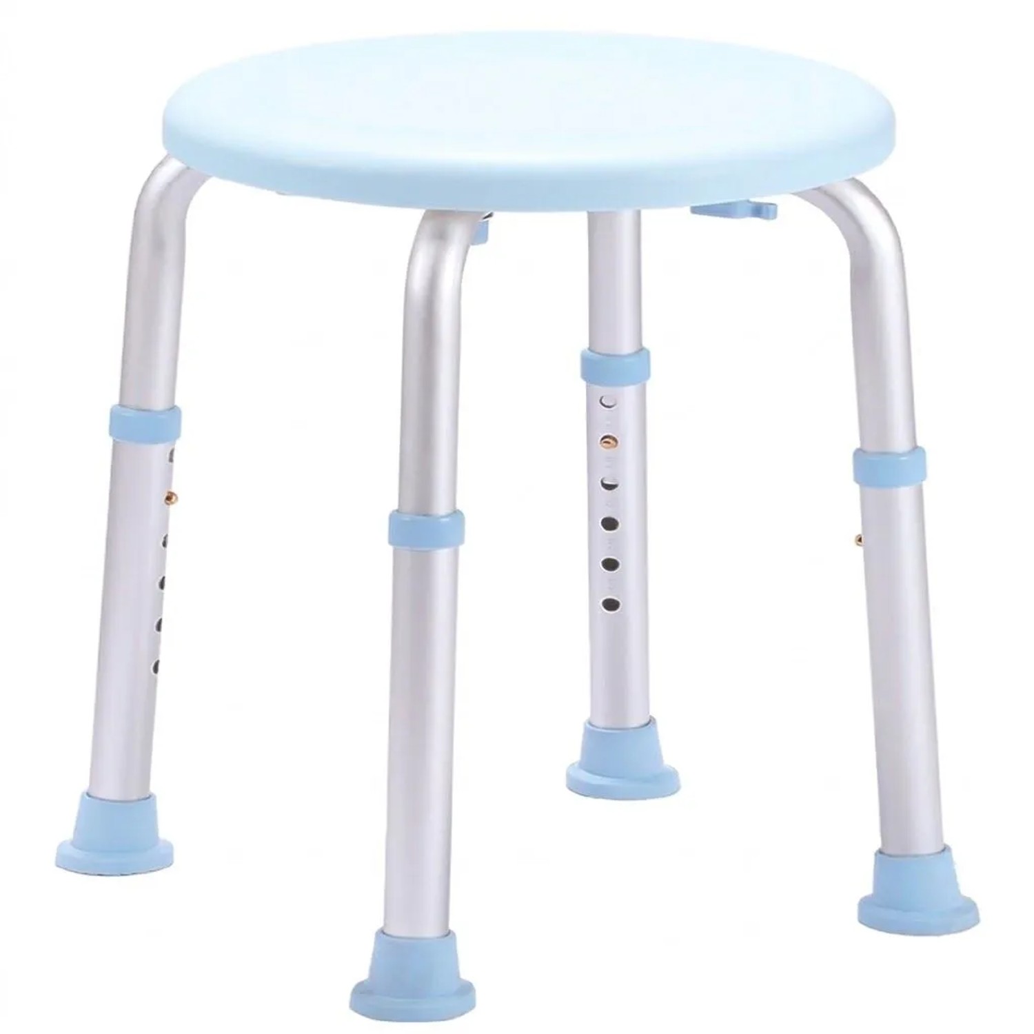 Floordirekt Duschhocker Pedro Höhenverstellbar Drehbar Rostfrei Rutschfest bis 136 kg