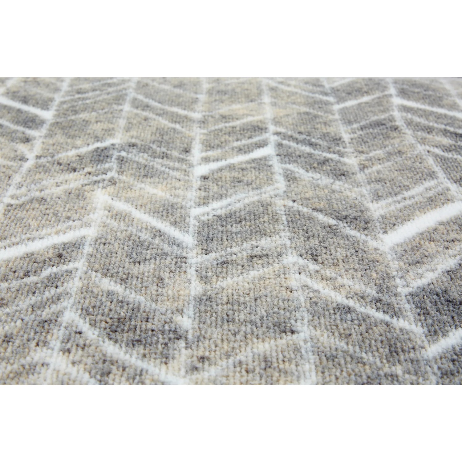Graue Astra Türmatte Miabella (50x70 cm) mit modernem Zickzack-Muster. Fußmatte für den Innenbereich.