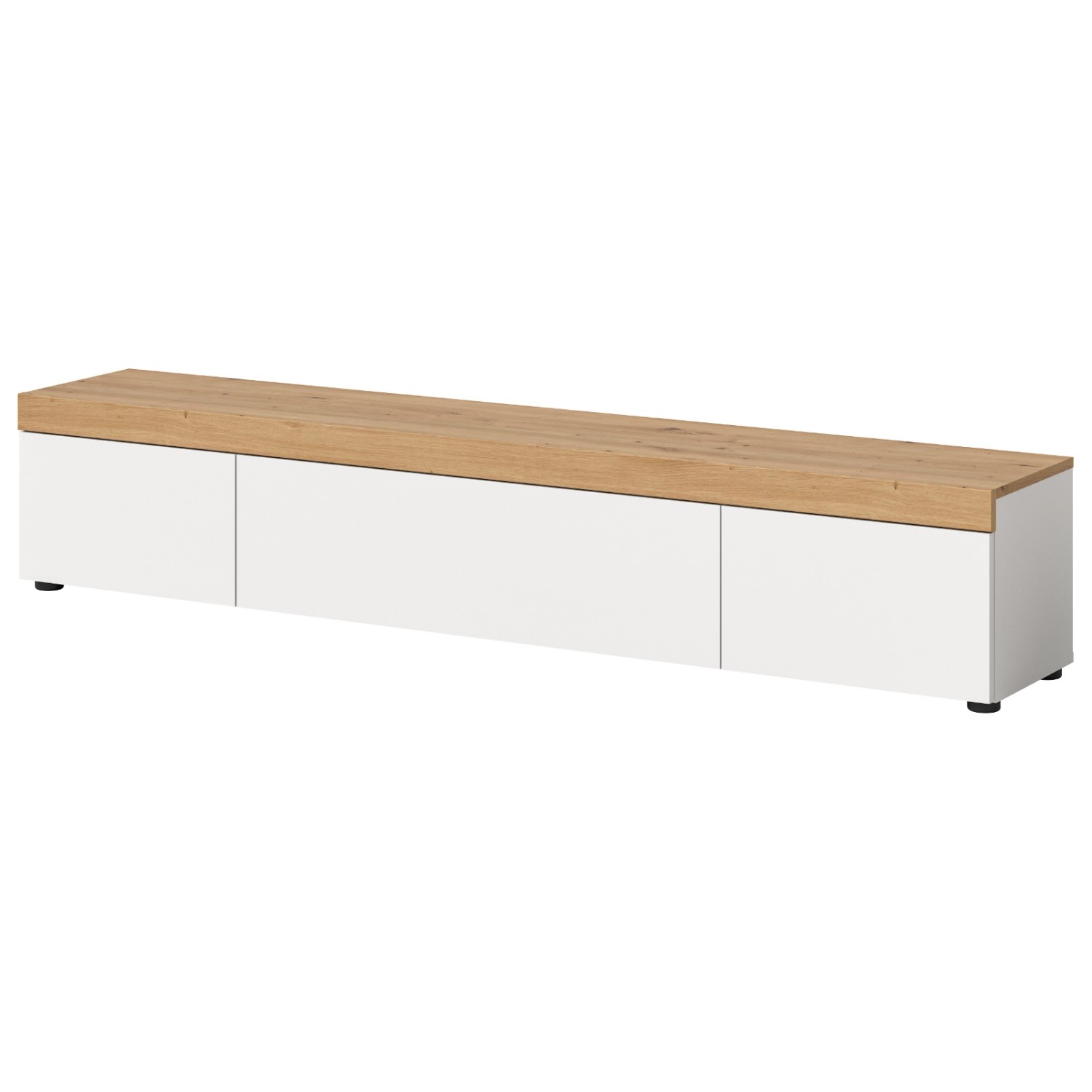 Inn.Furn TV-Lowboard in Weiß und Eiche 180 cm Siena günstig online kaufen