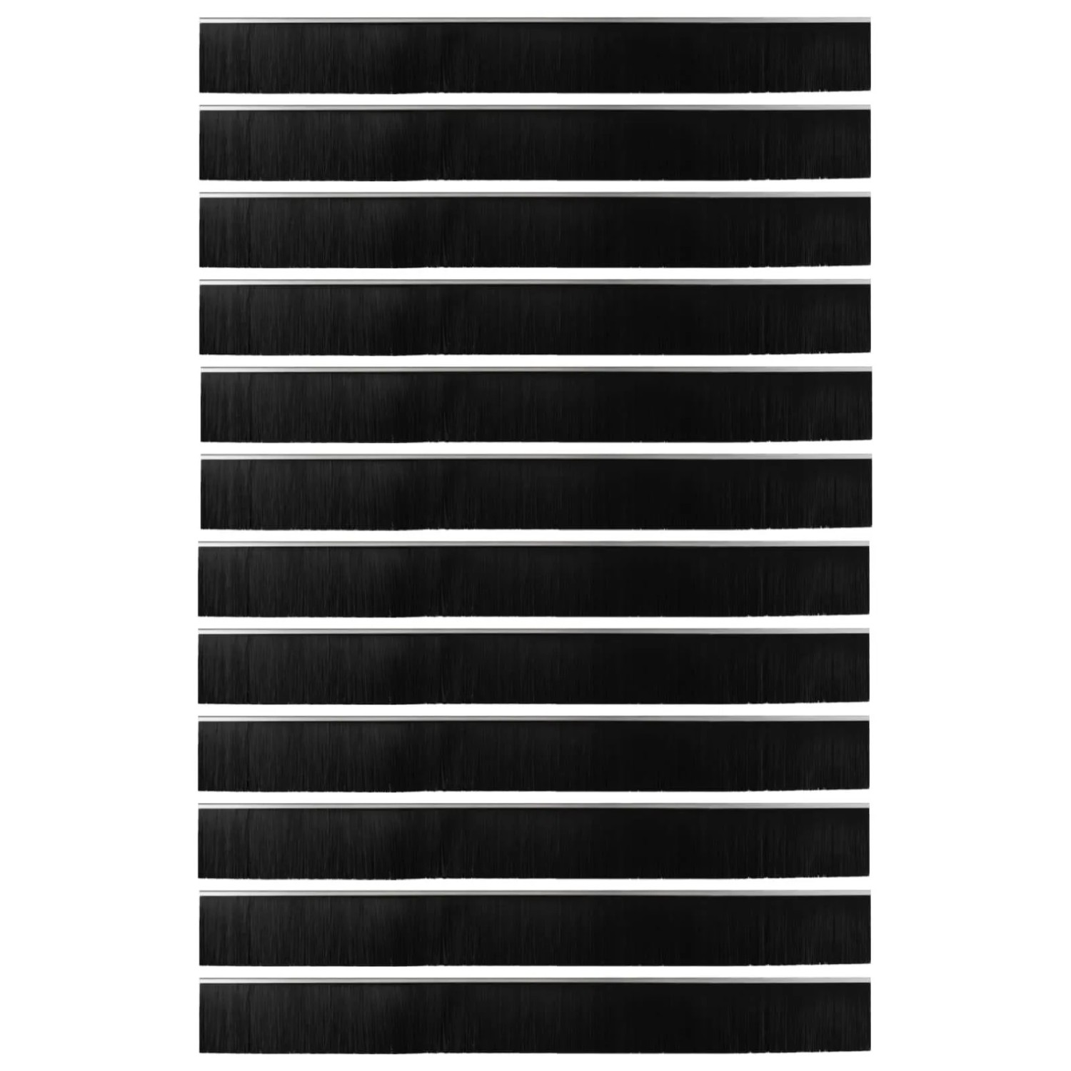 vidaXL Selbstklebende Türbürstendichtungen 12 Stk Silber 100 cm 42019485
