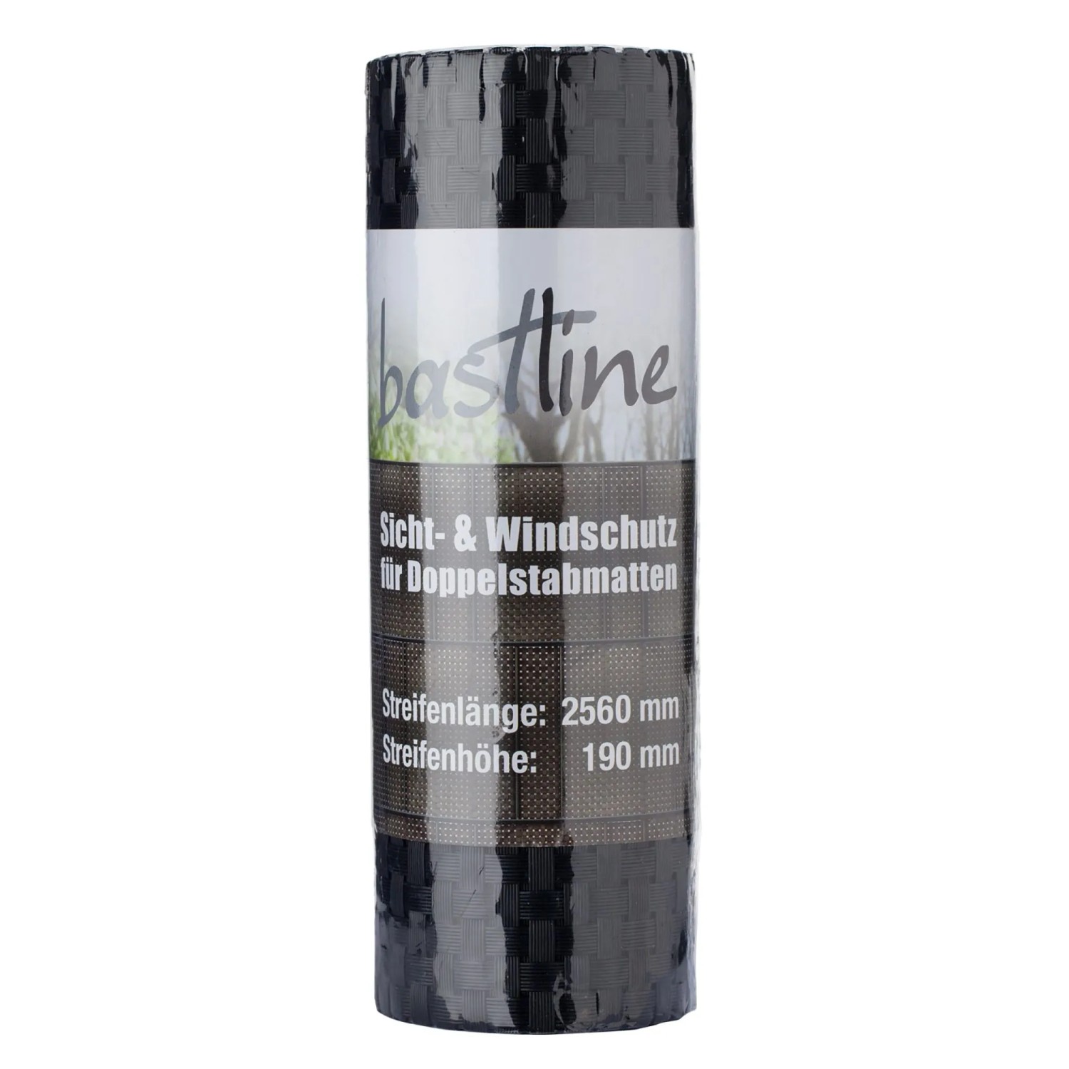 Deutsche Zauntechnik Sichtschutzstreifen Bastline 20 m x 2,56 m Schwarz