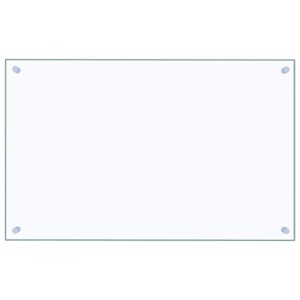 Transparente DELUKE Küchenrückwand aus Glas, 80x50 cm, mit Befestigung.