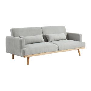 Vente-unique Schlafsofa Esme Hellgrau 216 cm
