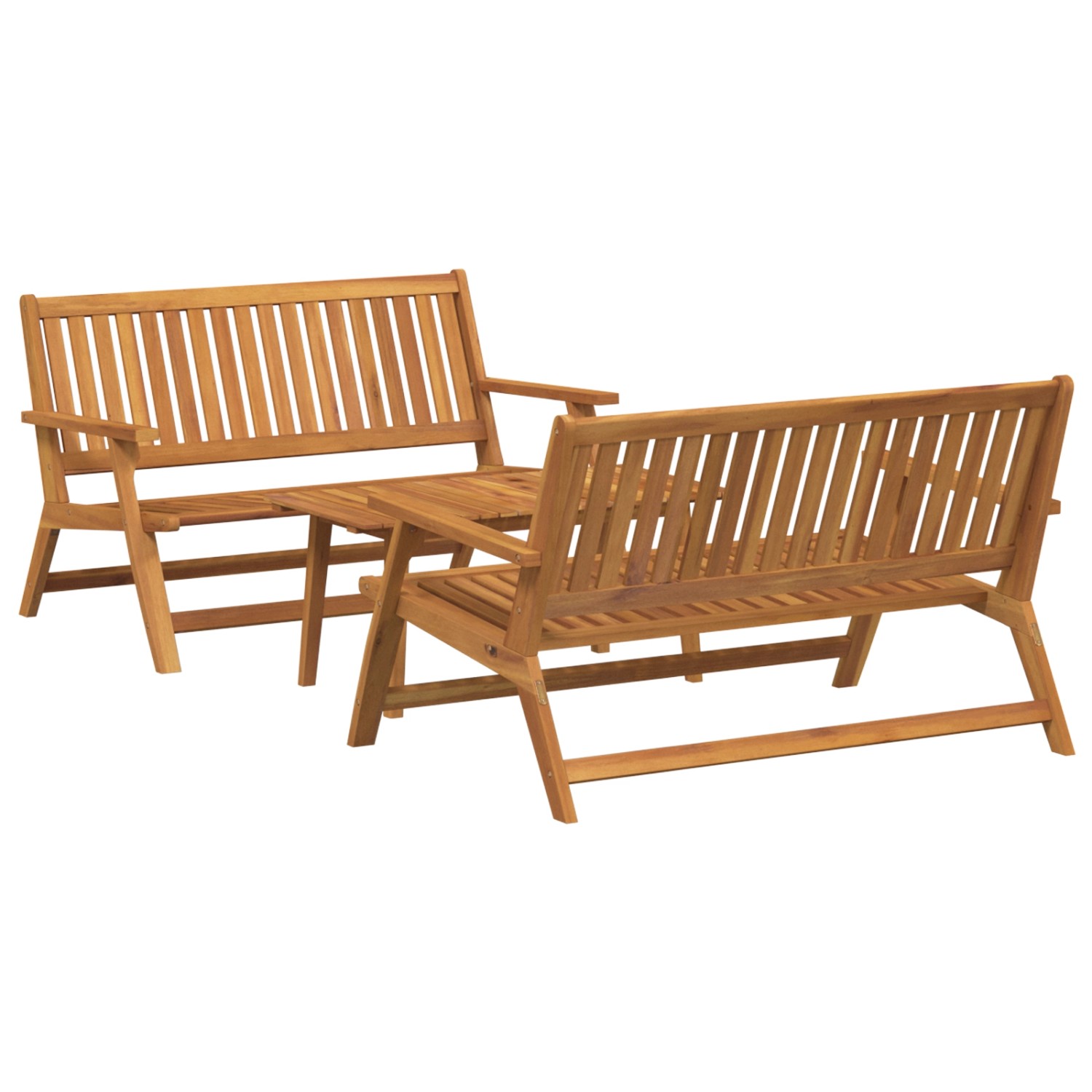 vidaXL Gartenstühle mit Tisch 3-Teilig aus Massivem Akazienholz 3214448 günstig online kaufen
