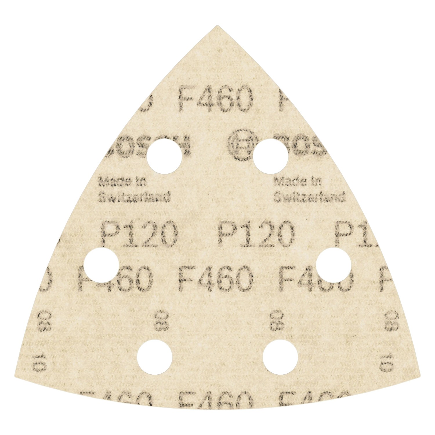 Bosch Delta-Schleifblatt F460, Körnung 120, 5er-Pack für Holz und Farbe.