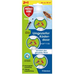 Protect Home FormineX Köderdose, 3er-Pack zur Ungezieferbekämpfung im Haus.