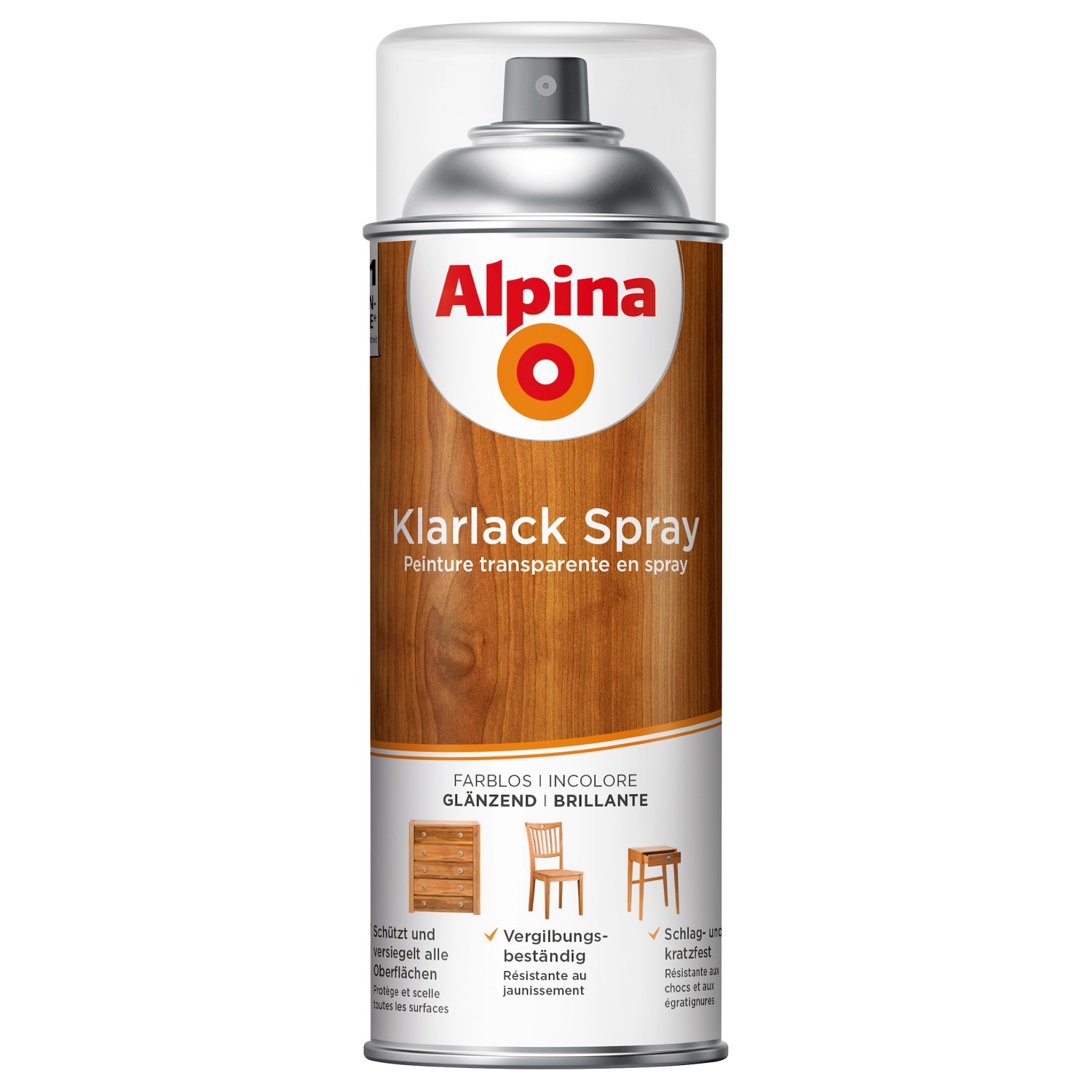 Alpina Klarlack Spray Seidenmatt 400 ml
