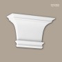 Weißes PROFHOME Kapitell 121003, 35,5x22x9,5cm, Zierelement für Paneele und Wandsäulen.