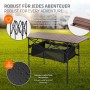 Hauki Campingtisch, braun, faltbar, 118x55x64,5 cm, mit Tasche. Ideal für Camping & Outdoor.