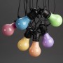 Konstsmide LED-Lichterkette Pastell, 10 Leuchtmittel, Dimmer, für Außen-Dekoration.