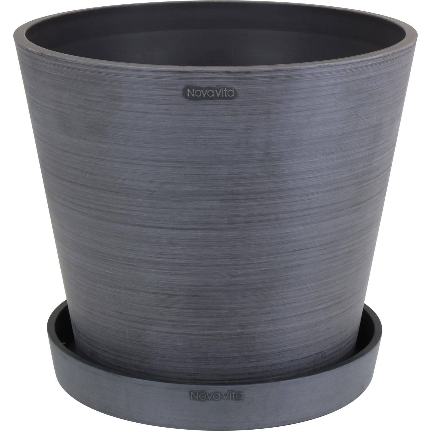A.H.G. Übertopf Leonardo Rund Konisch Anthrazit 15 cm x 13 cm kaufen