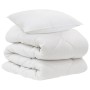 vidaXL Bettdecke mit Kissen 2-Tlg Weiß Mikrofaser 3376675