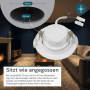 LUXULA LED Einbauspot, 6er-Set, weiß, schwenkbar, 5W, 450lm, 3000K, 75mm Durchmesser. Ideal für stimmungsvolle Beleuchtung.