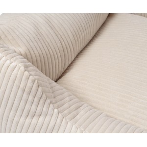 Detailaufnahme: Beiges Knuffelwuff Hundebett Olivia Cord XXL, weicher Cordstoff.