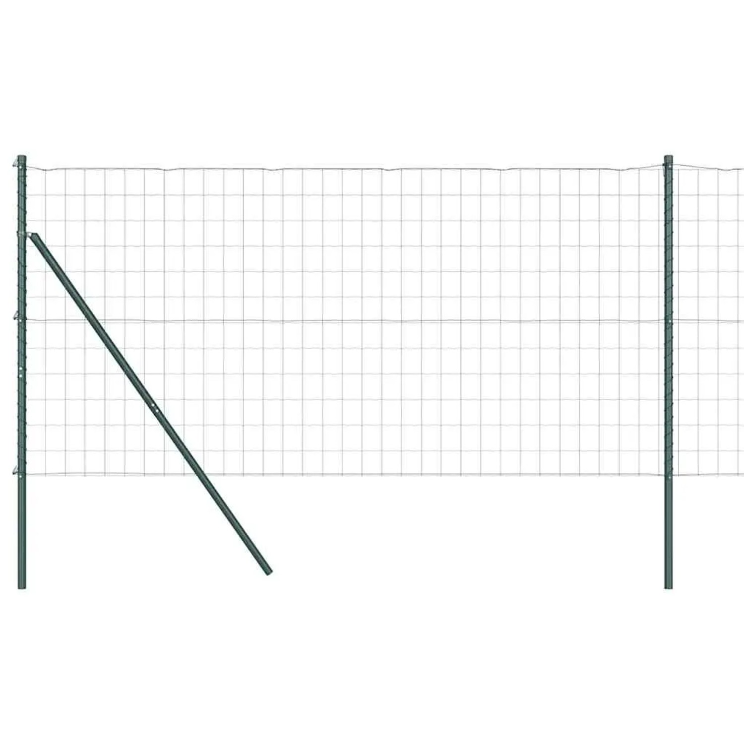 vidaXL Zaun mit Pfosten Grün 1 x 10 m Stahl und PVC 3350298 günstig online kaufen