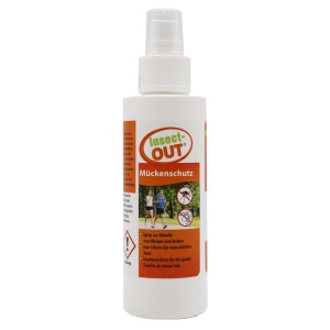 Insect-Out Mückenschutzspray, 100ml Flasche. Schutz vor Mücken und Zecken für die ganze Familie.