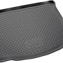 Schwarze Gummi Kofferraumwanne mit Rand für Ford KUGA I (2008-2013), passgenaues Autozubehör.