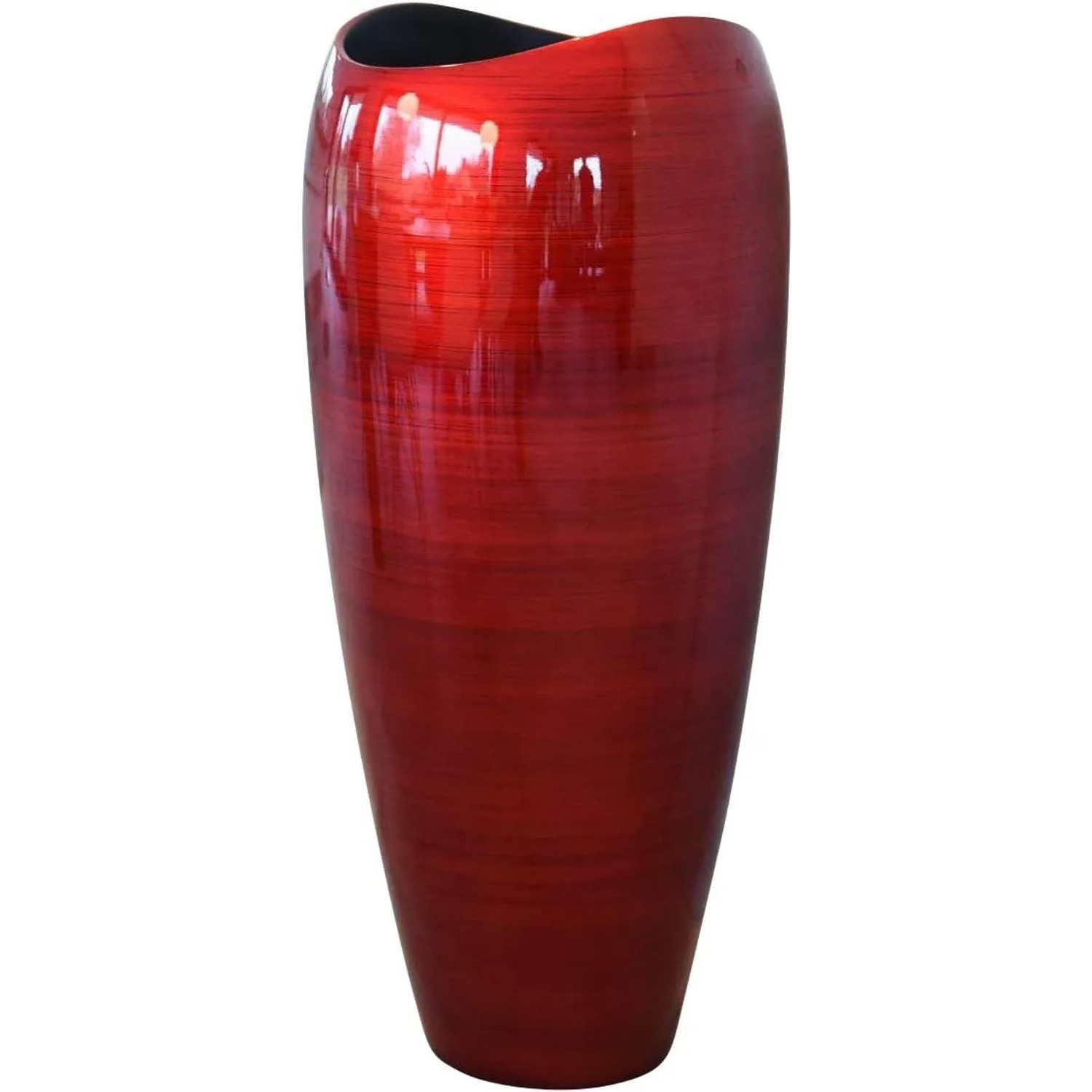 Vivanno Pflanzkübel Deluxe 37 cm x 37 cm x 81 cm Spiralrot
