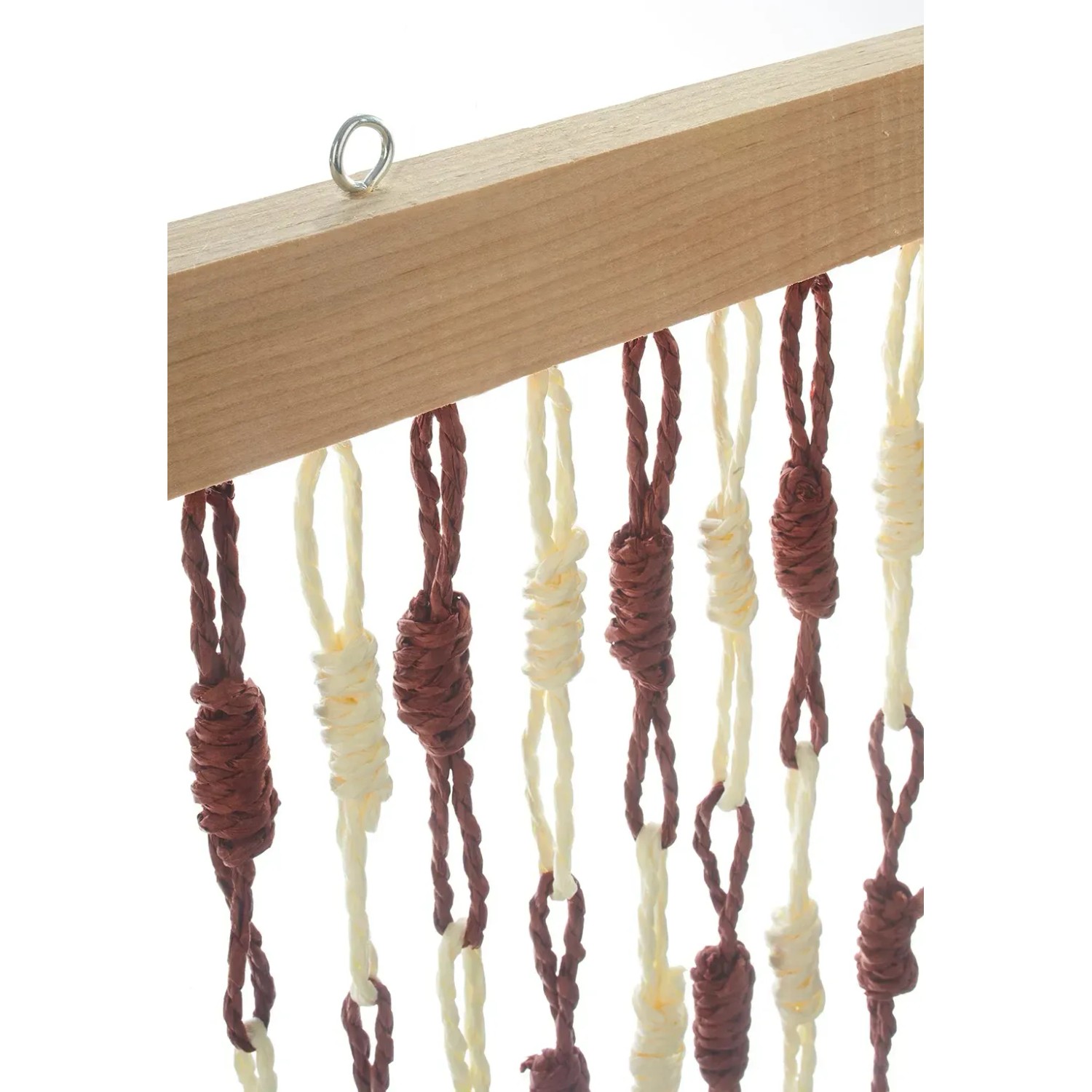 Kobolo Türvorhang aus Papier mit Knoten, beige-braun, 100x220 cm. Dekoartikel & Insektenschutz für die Tür.
