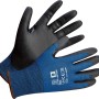 LUX Schnittschutzhandschuh Gr. 8, Arbeitshandschuhe mit schnittfester Beschichtung in Blau/Schwarz.
