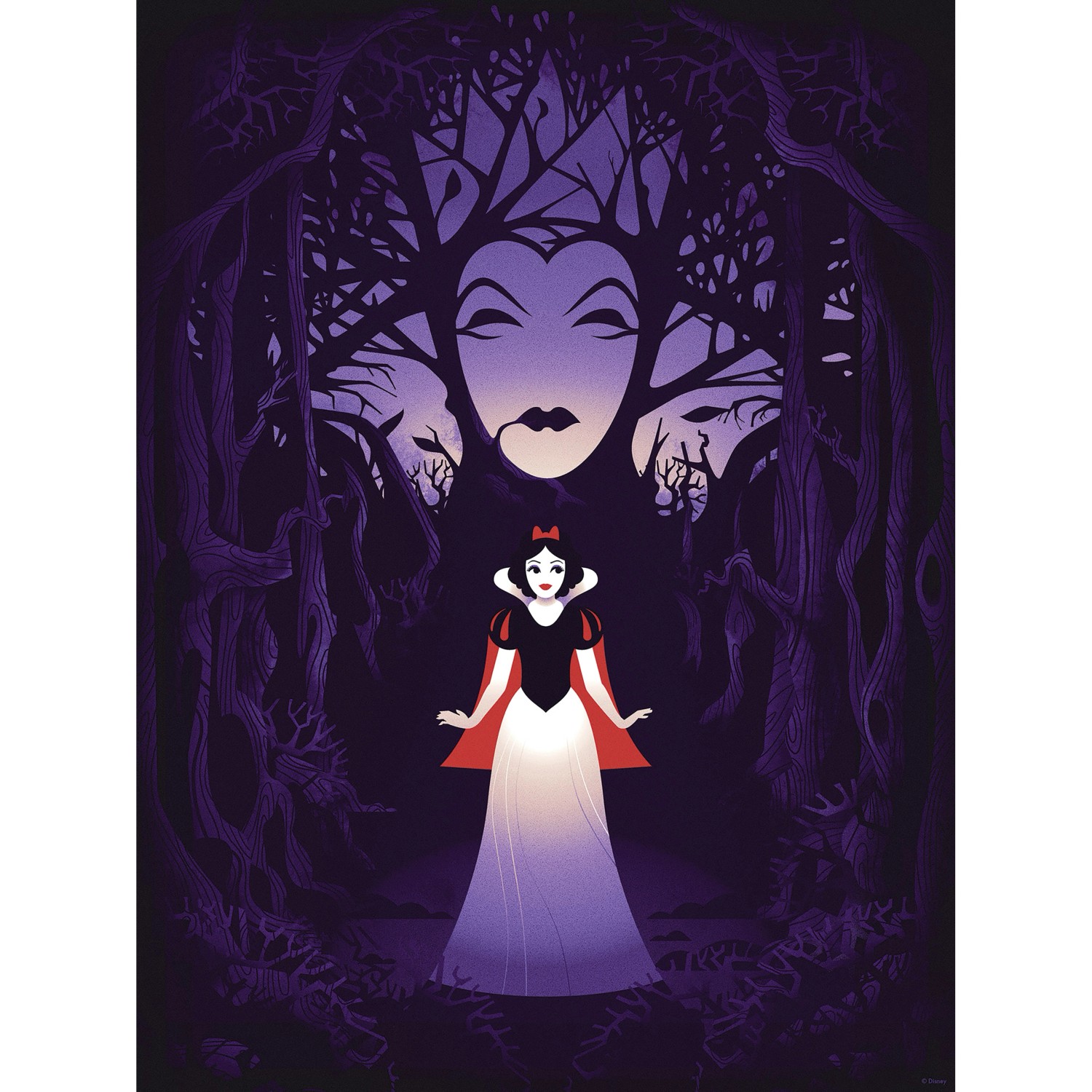 Komar Wandbild Disney Snow White Evil Queen 30 cm x 40 cm Lila günstig online kaufen
