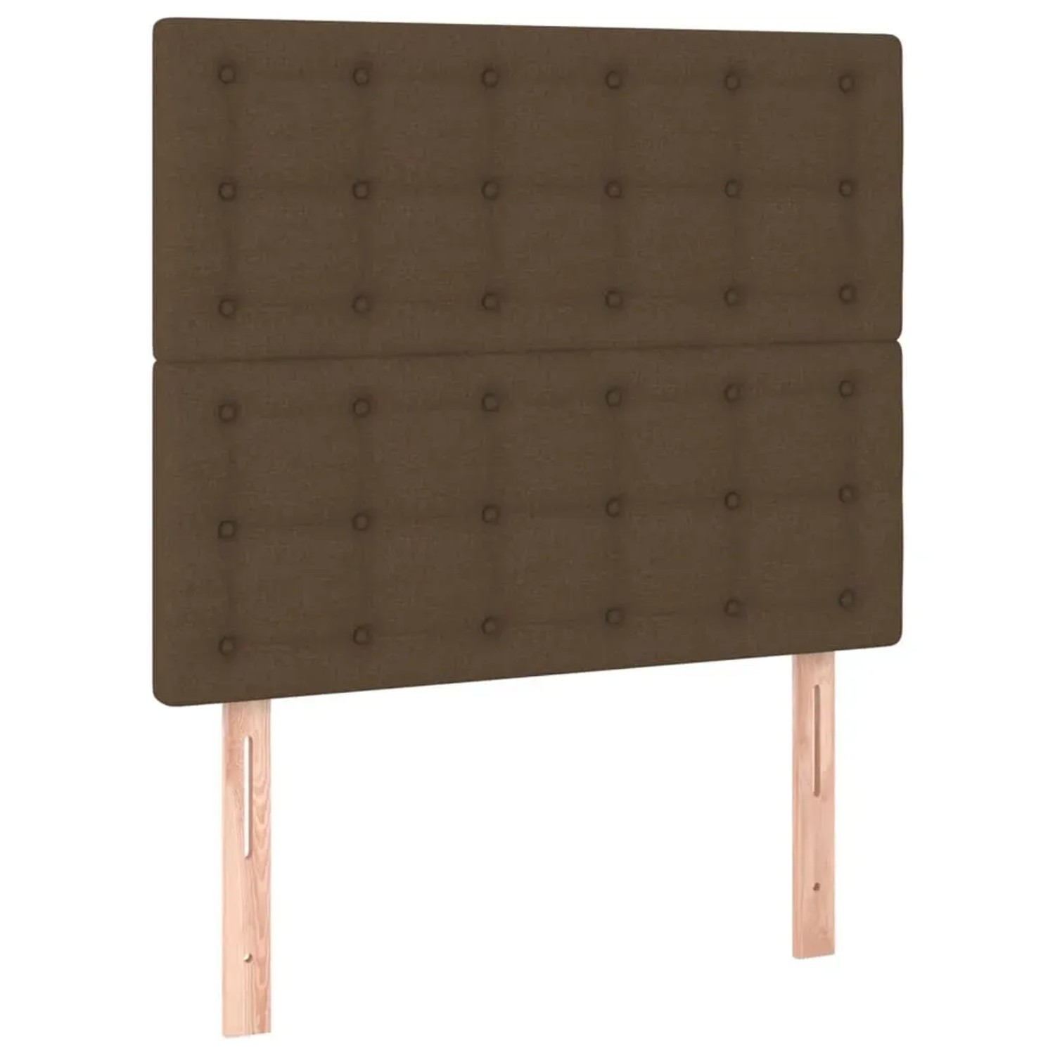 Boxspringbett dunkelbraun (90x190 cm) mit Stoffbezug und Matratze.